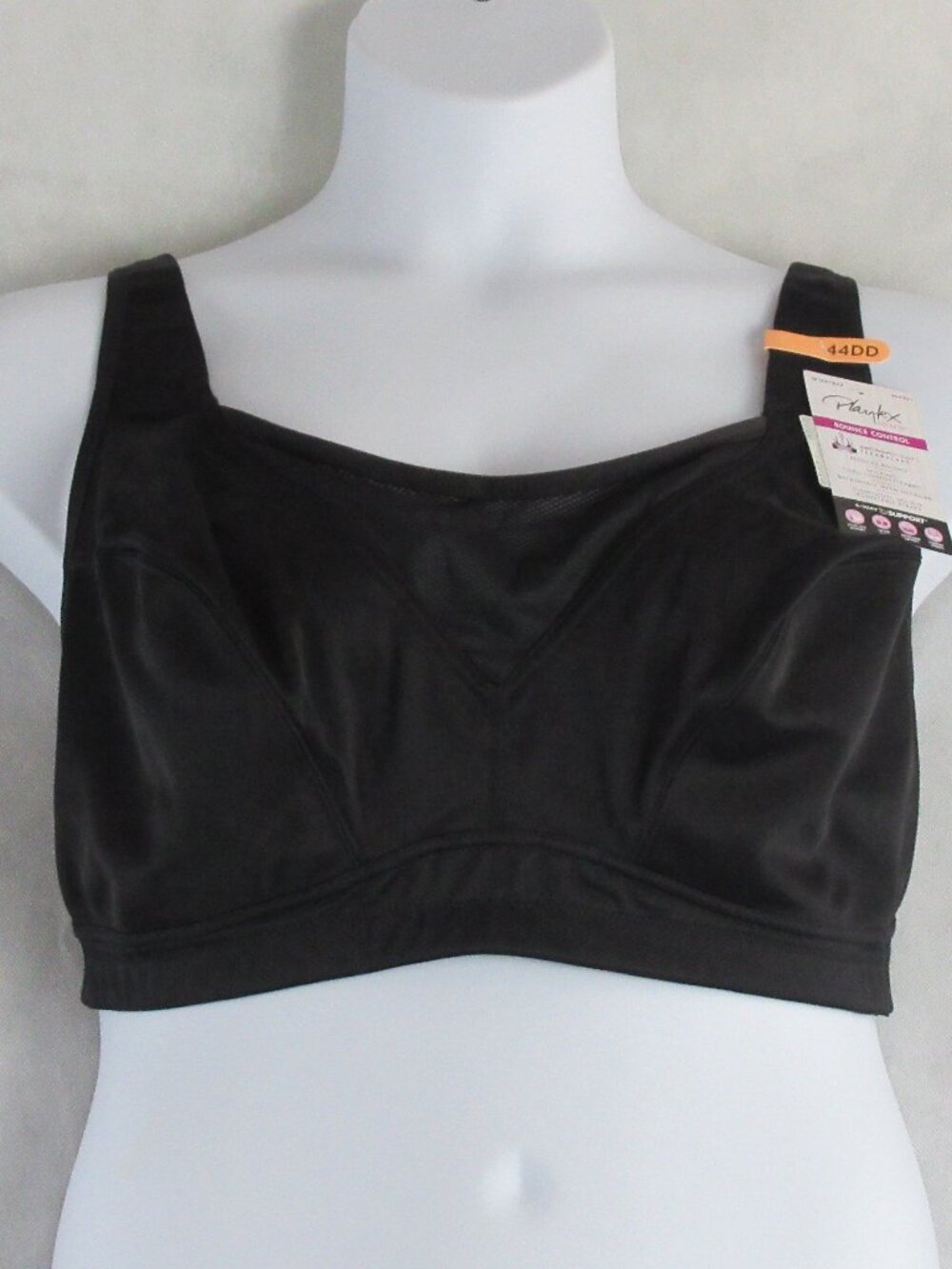 Playtex Women's Secrets Bounce Control Wireless Bra, Black, 44DD